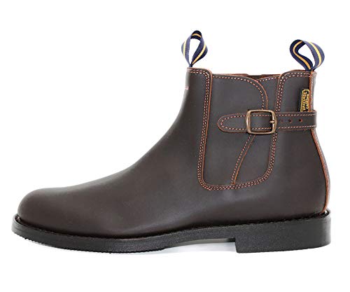 LAZO Y DUQUE - Botos Camperos de Valverde del Camino, Fabricadas en Piel, Cierre con Hebilla y Suela de Goma, para: Hombre Color: Cuero Talla:42