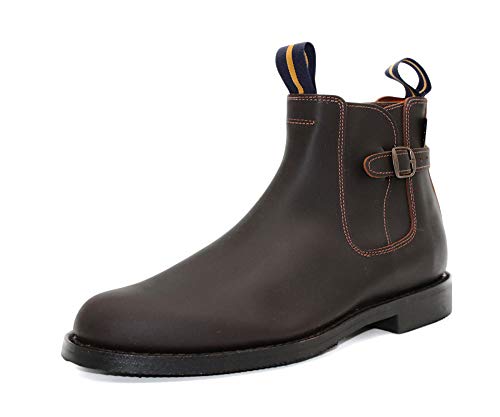 LAZO Y DUQUE - Botos Camperos de Valverde del Camino, Fabricadas en Piel, Cierre con Hebilla y Suela de Goma, para: Hombre Color: Cuero Talla:42