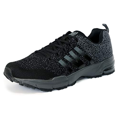 LEKANN 205 - Zapatillas deportivas para hombre, tallas grandes, talla 41-50 EU, color Negro, talla 48 EU