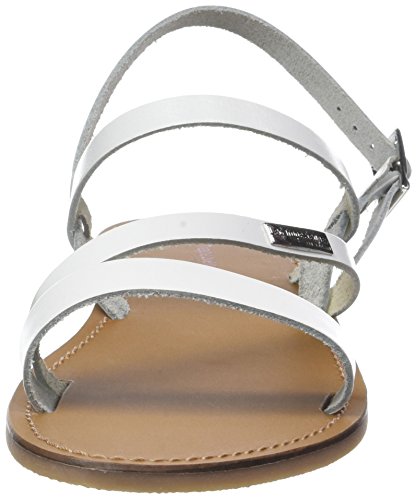 Les Tropéziennes par M. Belarbi Baden, Sandalias con Correa de Tobillo para Mujer, Blanco White, 39 EU