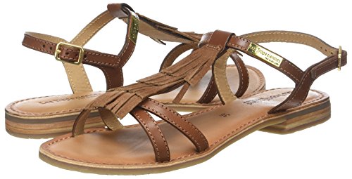 Les Tropéziennes par M. Belarbi Belie, Sandalias con Correa de Tobillo Mujer, Marrón Brown, 41 EU