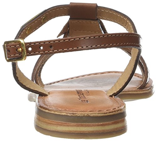 Les Tropéziennes par M. Belarbi Belie, Sandalias con Correa de Tobillo Mujer, Marrón Brown, 41 EU