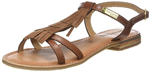 Les Tropéziennes par M. Belarbi Belie, Sandalias con Correa de Tobillo para Mujer, Marrón Brown, 39 EU