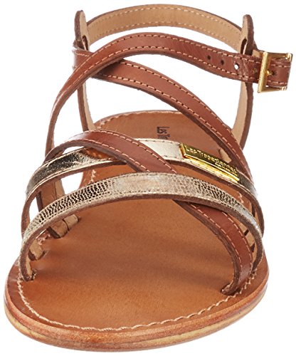 Les Tropéziennes par M. Belarbi Hapax, Sandalias con Correa de Tobillo Mujer, Marrón Beige, 37 EU