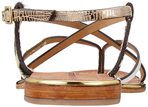 Les Tropéziennes par M. Belarbi Monaco, Sandalias con Correa de Tobillo Mujer, Blanco (Blanc Multi), 38 EU