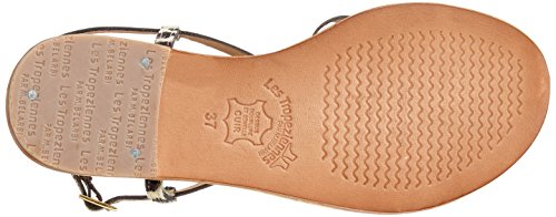 Les Tropéziennes par M. Belarbi Monaco, Sandalias con Correa de Tobillo Mujer, Blanco (Blanc Multi), 38 EU