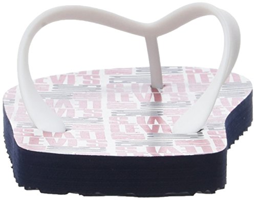 Levi's Dixon Allover, Chanclas para Hombre, Blanco (Noir Regular White), 43/44 EU