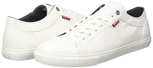 LEVIS FOOTWEAR AND ACCESORIAS WOODS, zapatillas de hombre, blanco brillante, 41