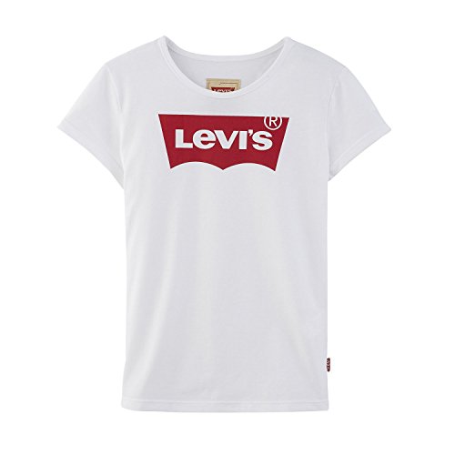 Levi's Kids Short Sleeves Batwin T-Shirt Camiseta, Blanco (White 01), 16 años (Talla del fabricante: 16A) para Niñas