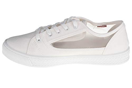 Levi's Malibu S Transparent, Zapatillas Mujer, Brilliant White, 38 EU