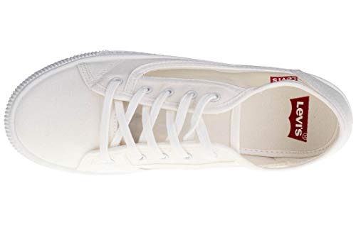 Levi's Malibu S Transparent, Zapatillas Mujer, Brilliant White, 38 EU