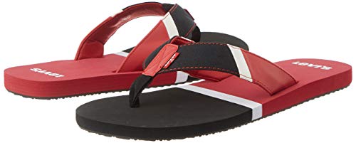 Levi's Mendocino Bicolor, Chanclas Hombre, Rojo (Dull Red 89), M