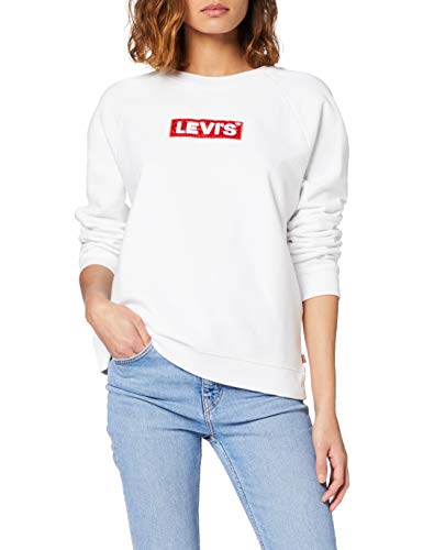 Levi's Relaxed Graphic Long Sleeve Sudadera, White (Crew Box Tab White+ 0092), M para Mujer