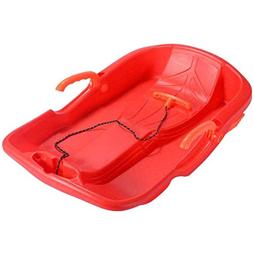 LFK Trineo de Trineo de Nieve de Invierno, Tabla de Snowboard de Trineo Sprinter Cuesta Abajo Duradera con Asas incorporadas, Cuerda de tracción, Frenos y Cojines (Color : B)