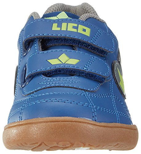 Lico Bernie V, Zapatillas Deportivas para Interior Unisex Niños, Azul (Marine/Grau/Lemon), 37 EU