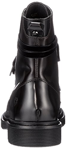 Liebeskind Berlin LW175260 Nappa, Botas Militares para Mujer, Oil Black with Red Brush, 41 EU