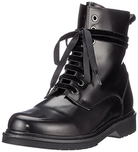 Liebeskind Berlin LW175260 Nappa, Botas Militares para Mujer, Oil Black with Red Brush, 41 EU