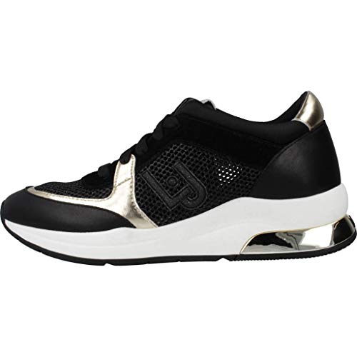 LIU JO Zapatos de Mujer Zapatillas Bajas con cuña BA0031 TX032 22222 Karlie 12 Talla 39 Negro