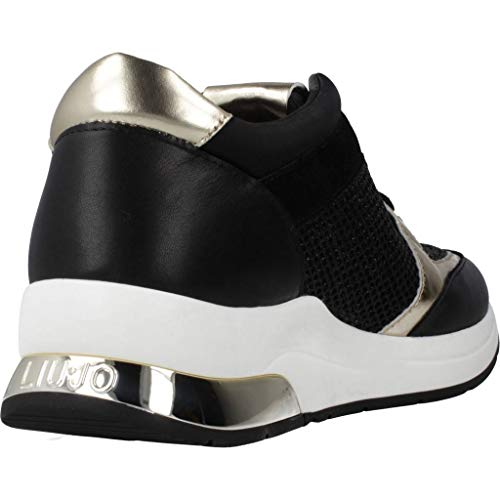 LIU JO Zapatos de Mujer Zapatillas Bajas con cuña BA0031 TX032 22222 Karlie 12 Talla 39 Negro