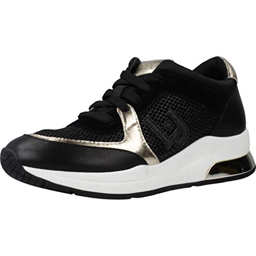 LIU JO Zapatos de Mujer Zapatillas Bajas con cuña BA0031 TX032 22222 Karlie 12 Talla 39 Negro