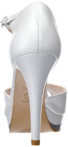 lodi Pauli, Zapatos con Tacon y Tira Vertical Mujer, Beige (Galaxia Avorio Avorio), 40 EU