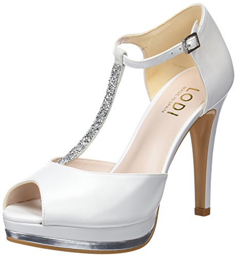lodi Pauli, Zapatos con Tacon y Tira Vertical Mujer, Beige (Galaxia Avorio Avorio), 40 EU