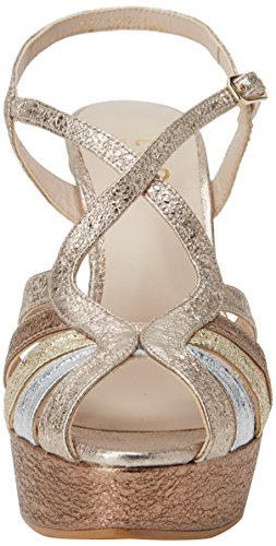 lodi Tim, Sandalias con Plataforma para Mujer, Multicolor (Alice Nude-Plata-Platino Nude), 40 EU