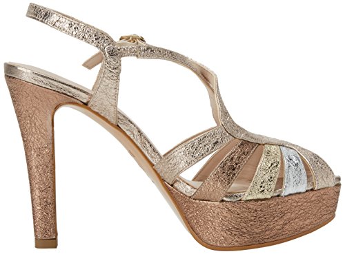 lodi Tim, Sandalias con Plataforma para Mujer, Multicolor (Alice Nude-Plata-Platino Nude), 40 EU