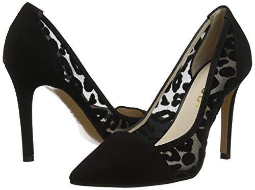 lodi VENIS-X, Zapatos de tacón con Punta Cerrada para Mujer, Negro (Ante Negro Ante Negro), 39 EU