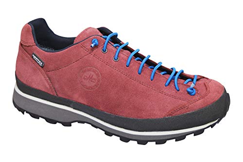 LOMER Bio Natural MTX, zapatillas bajas, empeine de piel, suela de Vibram, revestimiento interior de MTX, cordones de cierre, para mujer Rojo Size: 36 EU