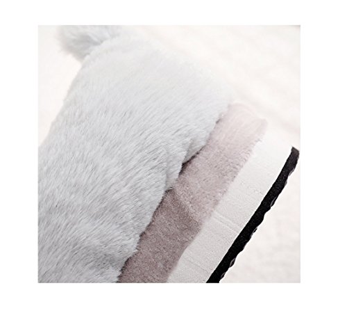 Los Zapatos de Conejo Animal de la Historieta calientan los Zapatos caseros de la casa de la Felpa Suave Neutral Zapatos del Conejo (Gray)