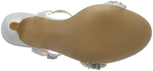 Lotus Jasmine, Zapatos de tacón con Punta Abierta Mujer, Plateado (Silver JJ), 38 EU