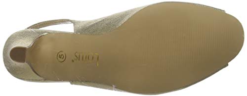 Lotus Larissa Zapatos de tacón con punta abierta Mujer, Dorado (Gold Yy), 38 EU