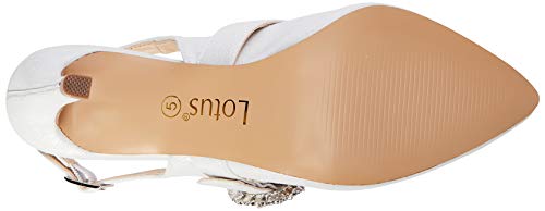 Lotus Mishka, Zapatos de tacón con Punta Cerrada Mujer, Blanco (Ice Powder), 40 EU