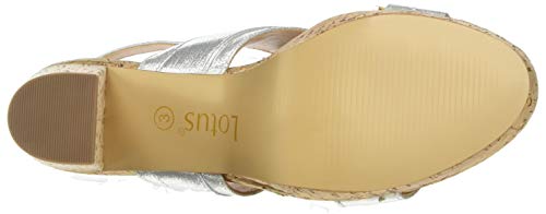 Lotus Romilly, Zapatos de tacón con Punta Abierta Mujer, Plata JJ, 41 EU