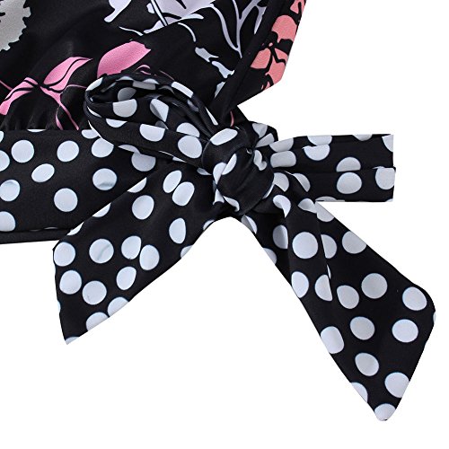 Lover-Beauty Conjunto Bikini Mujer Faldas de Pastel Dos Piezas Talla Grande Ropa Baño Dama Escote V Sin Manga Tiante con Pantalones Cortos XL-4XL para Playa (X-Large)