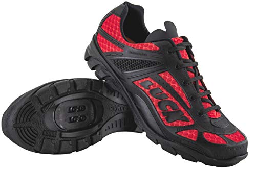 LUCK Zapatillas de Ciclismo Predator 18.0,con Suela de EVA Ideal para Poder adaptarte a Cualquier Terreno y disciplina Deportiva. (42 EU, Rojo)