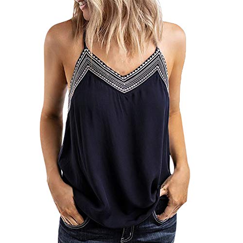 Luckycat Camisetas de Tirantes Mujer Tank Tops de Fiesta Negro Chica Camisola de Encaje Sexy Moda Camisola Sin Mangas Tops Verano 2019 Elegante Tank Tops Sin Mangas Mujer Vestir Ropa de Aire Libre