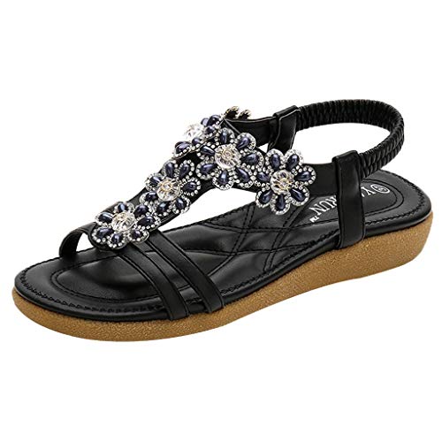 Luckycat Sandalias Mujer Verano 2020 Fiesta Plataforma Cuña Zapatos Mujer Tacon Bajo Elegantes Casual Sandalias de Mujer Vestir Comodas Bohemia Bonitas Punta Abierta