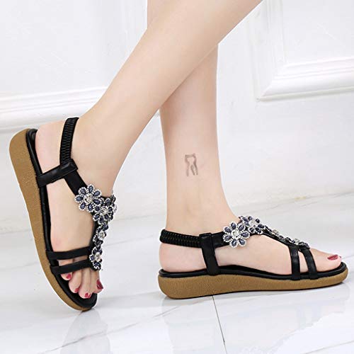 Luckycat Sandalias Mujer Verano 2020 Fiesta Plataforma Cuña Zapatos Mujer Tacon Bajo Elegantes Casual Sandalias de Mujer Vestir Comodas Bohemia Bonitas Punta Abierta