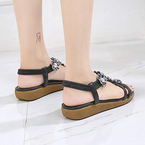 Luckycat Sandalias Mujer Verano 2020 Fiesta Plataforma Cuña Zapatos Mujer Tacon Bajo Elegantes Casual Sandalias de Mujer Vestir Comodas Bohemia Bonitas Punta Abierta