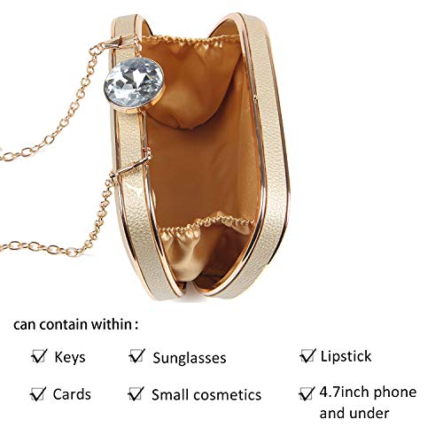 LUI SUI Las Mujeres de Cuero de imitación de Metal Hueco Bolsa de Embrague exquisitos Bolsos de Noche Bolsas de Hombro para la Fiesta de la Boda cóctel