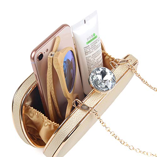 LUI SUI Las Mujeres de Cuero de imitación de Metal Hueco Bolsa de Embrague exquisitos Bolsos de Noche Bolsas de Hombro para la Fiesta de la Boda cóctel