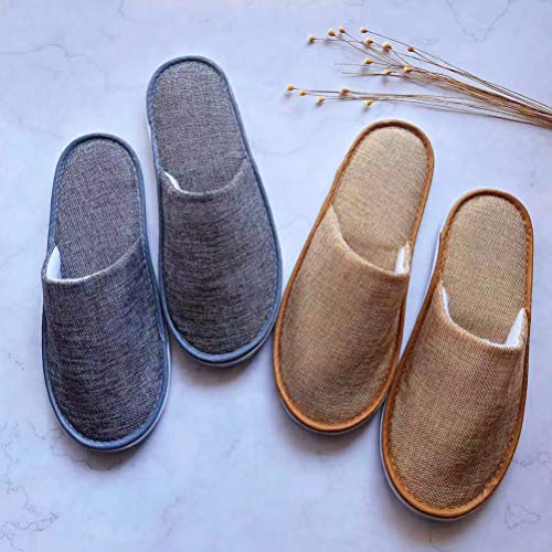 LUOEM 6 Pares de Zapatillas de SPA Zapatillas Desechables Sandalias de Invitados para El Hogar del Hotel para El Salón de Belleza del Hotel