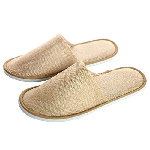 LUOEM 6 Pares de Zapatillas de SPA Zapatillas Desechables Sandalias de Invitados para El Hogar del Hotel para El Salón de Belleza del Hotel