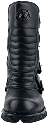 M.373X-S6 metal rock gótico botas con hebillas unisex negro - roca New - 36null0nl