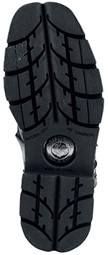 M.373X-S6 metal rock gótico botas con hebillas unisex negro - roca New - 36null0nl