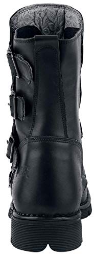 M.373X-S6 metal rock gótico botas con hebillas unisex negro - roca New - 36null0nl