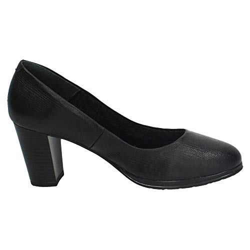 MADE IN SPAIN 1424 Zapatos SALÓN Piel Mujer Zapatos TACÓN Negro 36