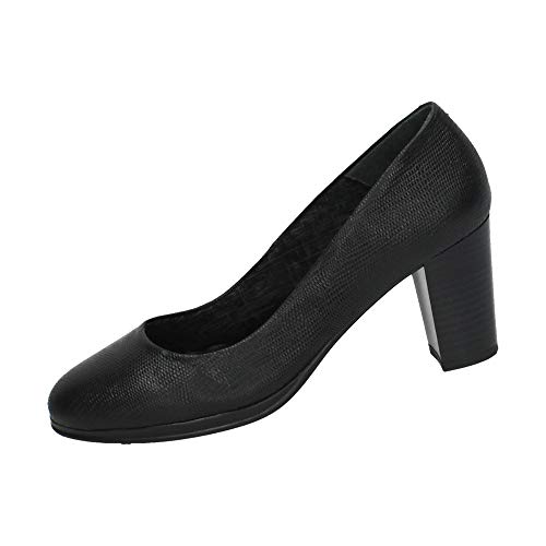 MADE IN SPAIN 1424 Zapatos SALÓN Piel Mujer Zapatos TACÓN Negro 36